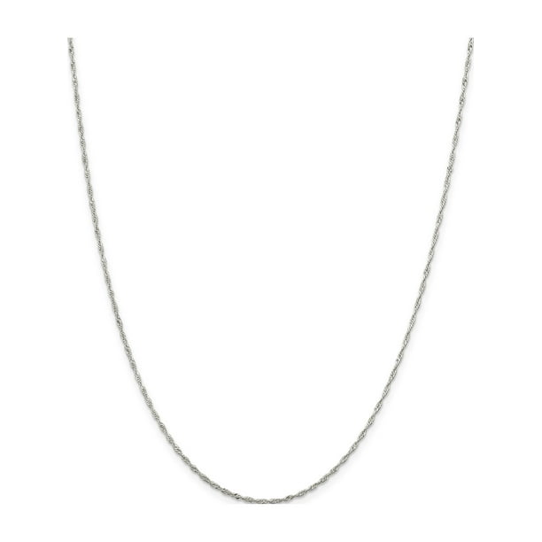 925 Sterling Silver 1.40mm Wide Singapore Chain Necklace 18 Length 925 Sterling Silver 1.40mm Wide Singapore Chain Necklace 18 Length